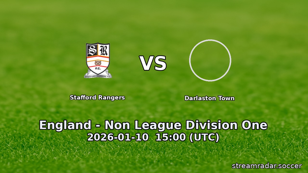 Stafford Rangers vs Darlaston Town