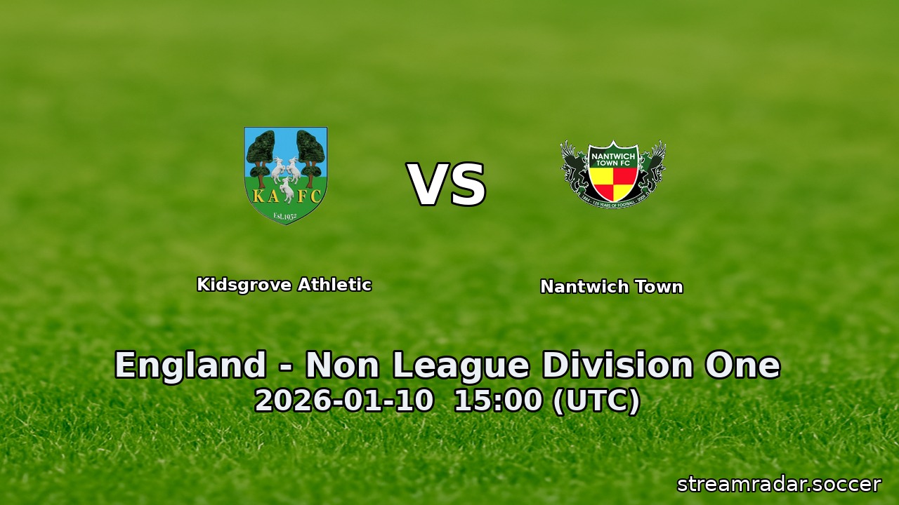 Kidsgrove Athletic vs Nantwich Town