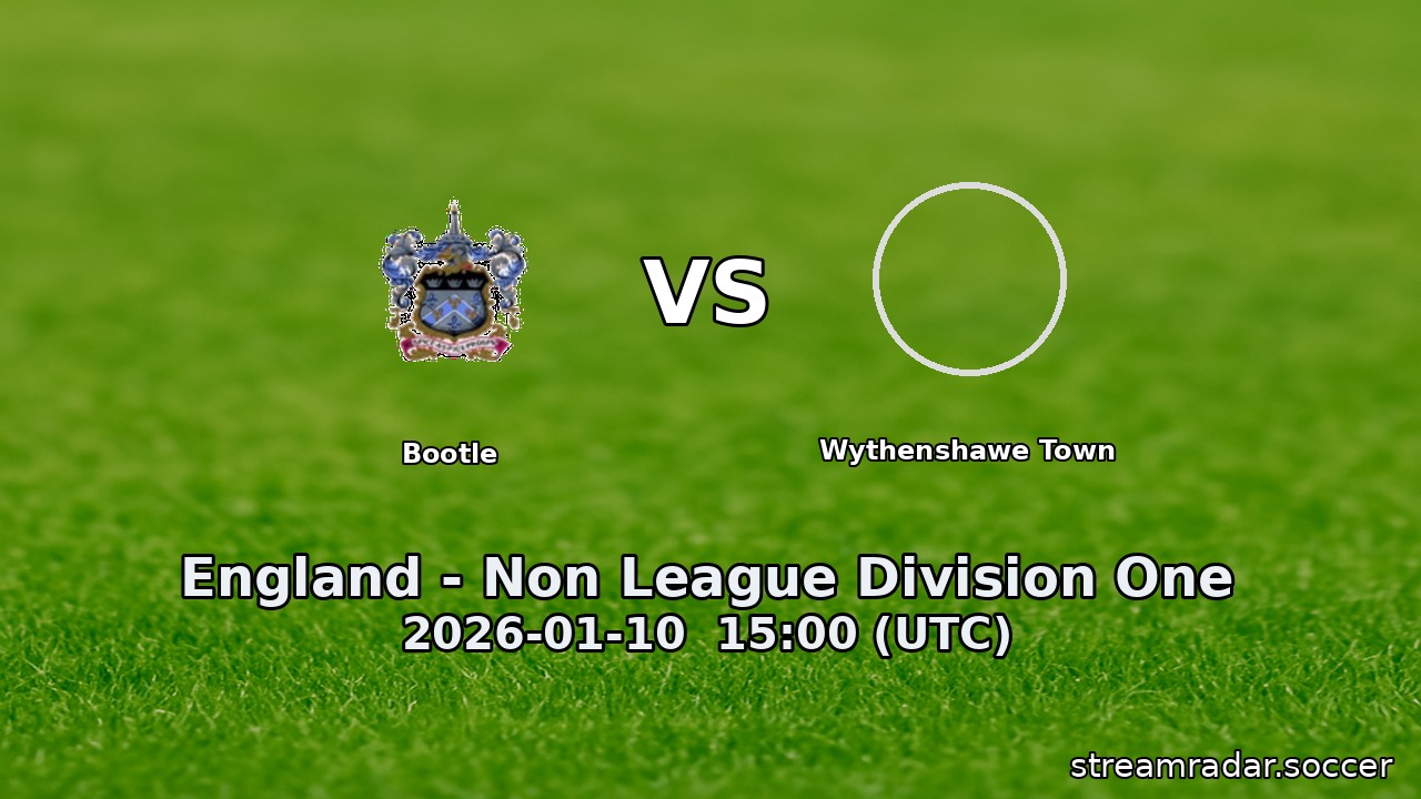 Bootle vs Wythenshawe Town