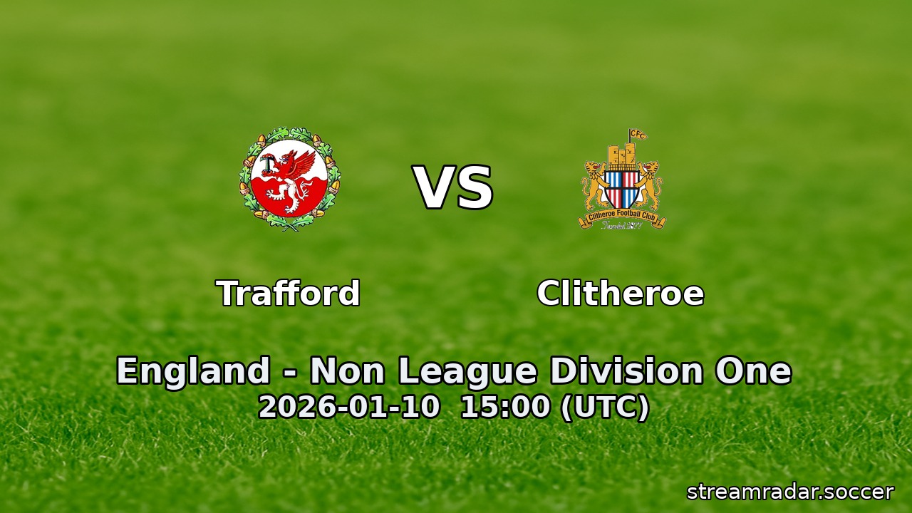 Trafford vs Clitheroe