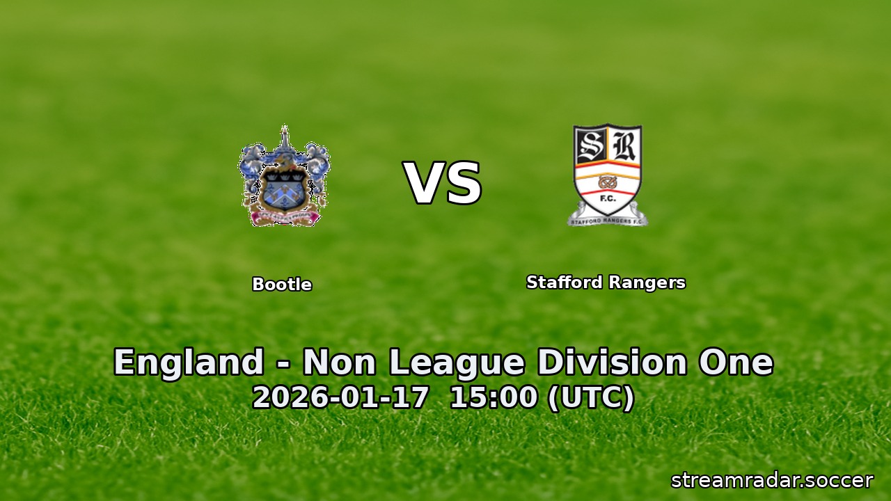 Bootle vs Stafford Rangers