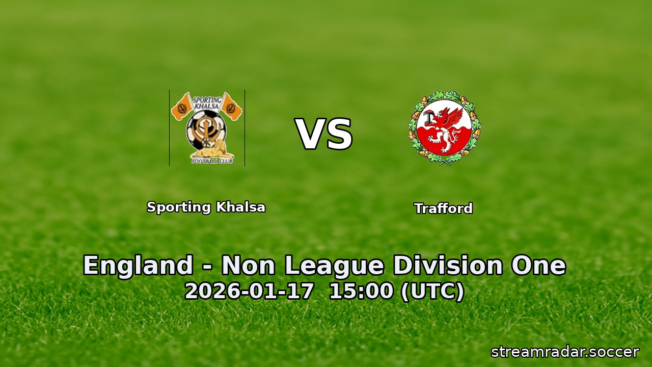 Sporting Khalsa vs Trafford