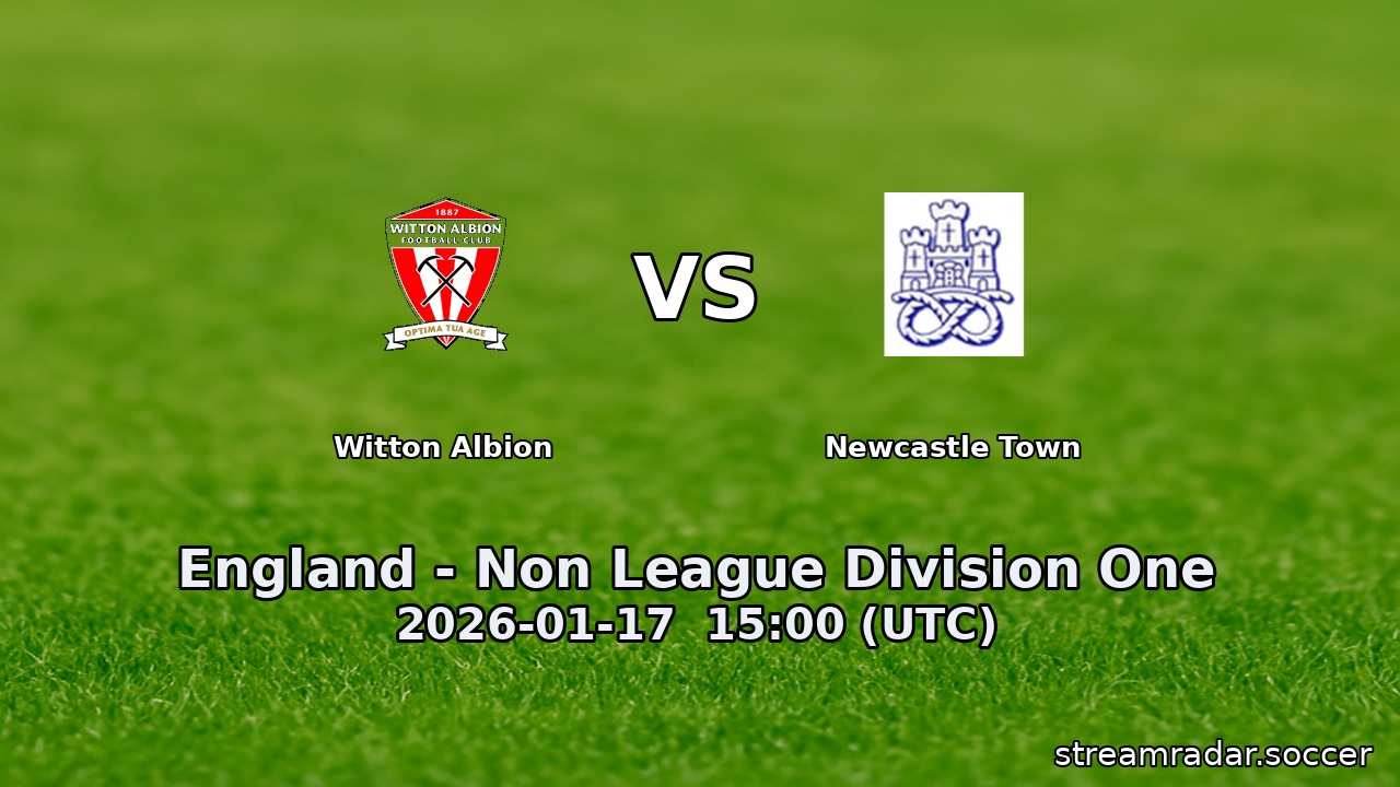 Witton Albion vs Newcastle Town