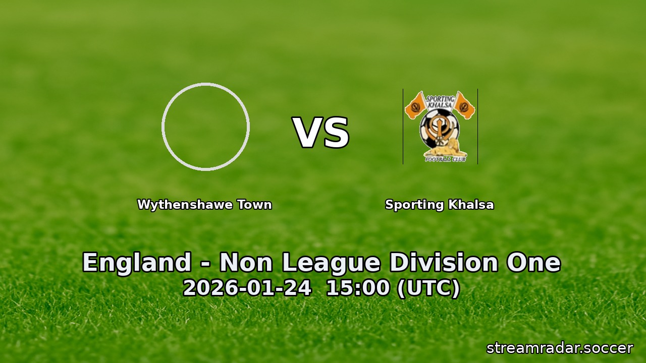 Wythenshawe Town vs Sporting Khalsa