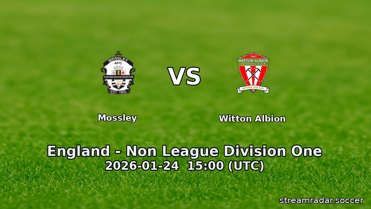 Mossley vs Witton Albion