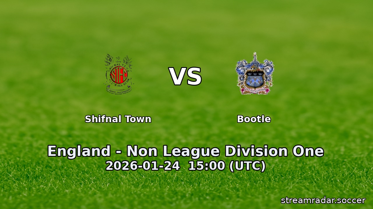 Shifnal Town vs Bootle