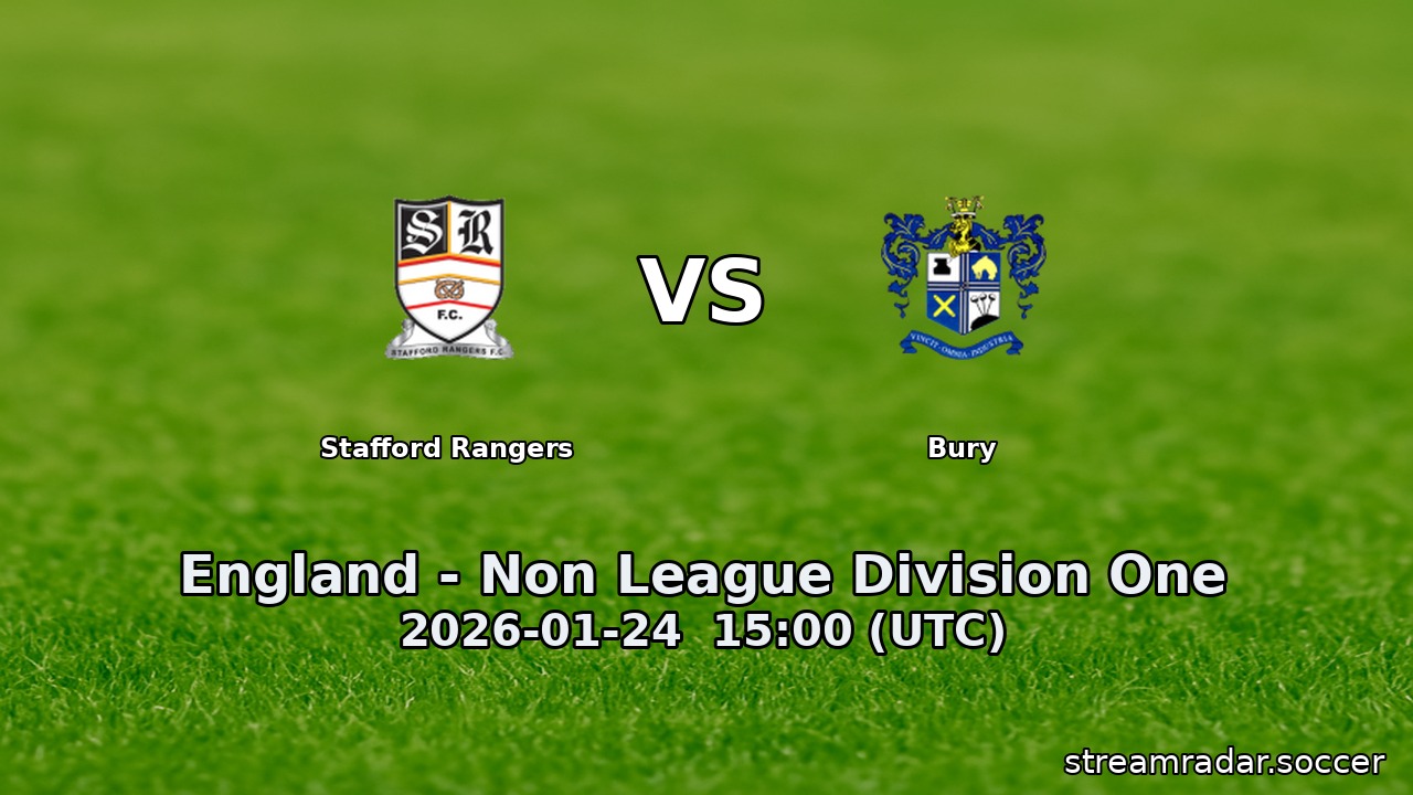 Stafford Rangers vs Bury