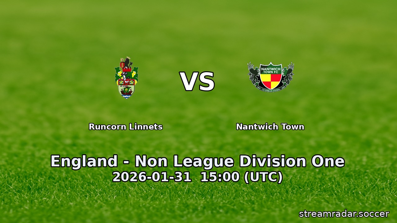 Runcorn Linnets vs Nantwich Town