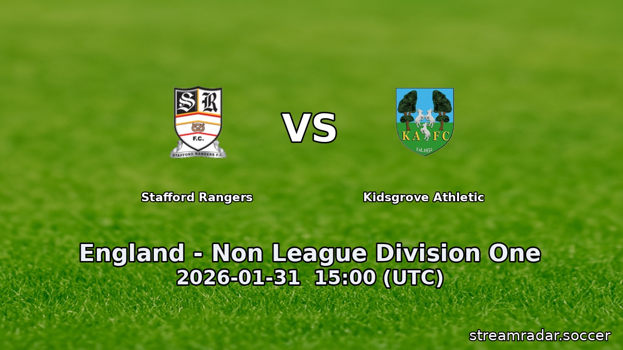 Stafford Rangers vs Kidsgrove Athletic