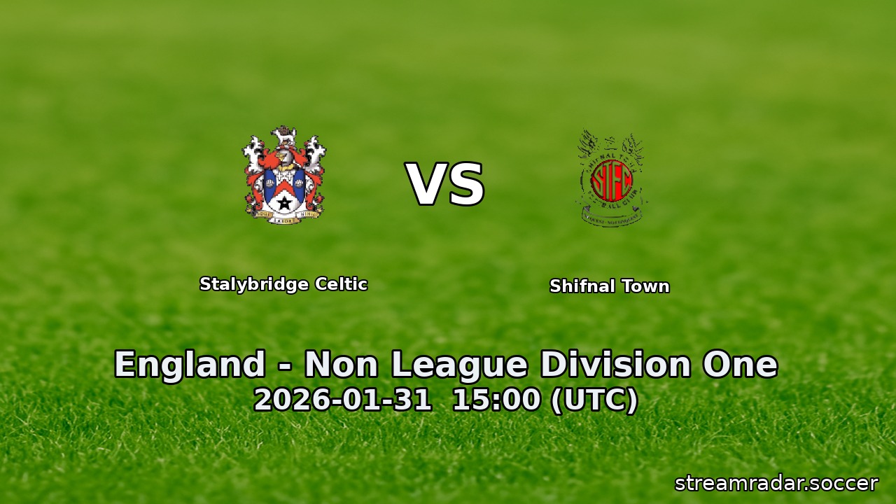 Stalybridge Celtic vs Shifnal Town