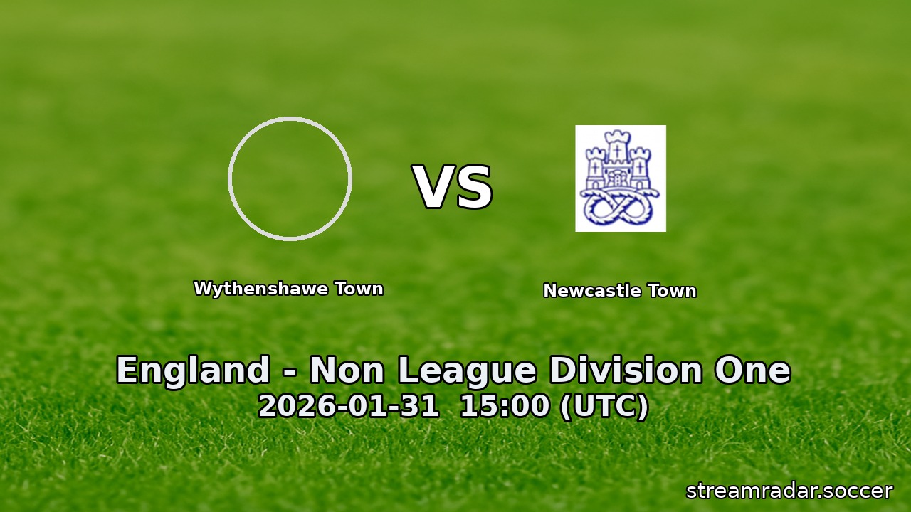 Wythenshawe Town vs Newcastle Town