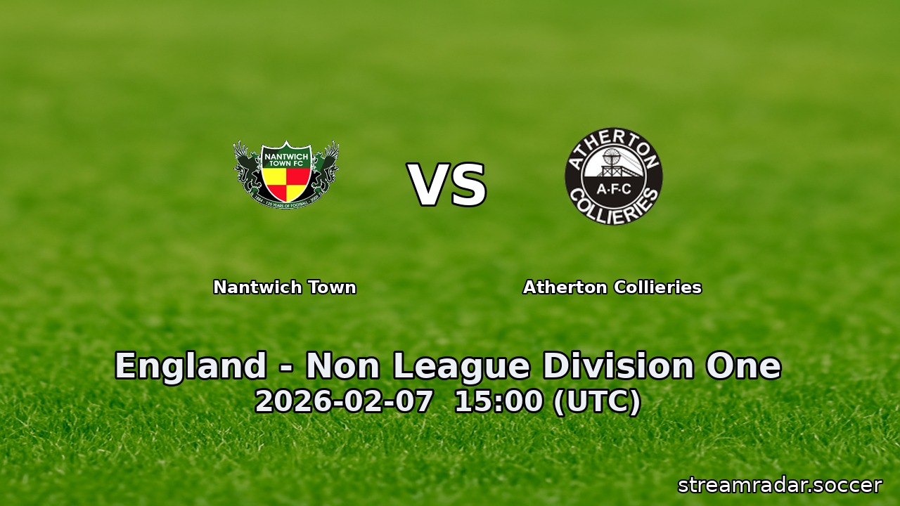 Nantwich Town vs Atherton Collieries