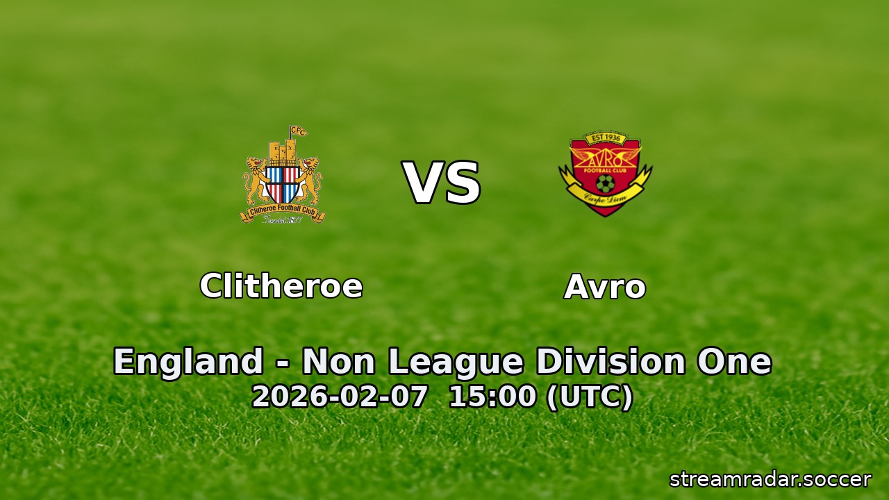 Clitheroe vs Avro