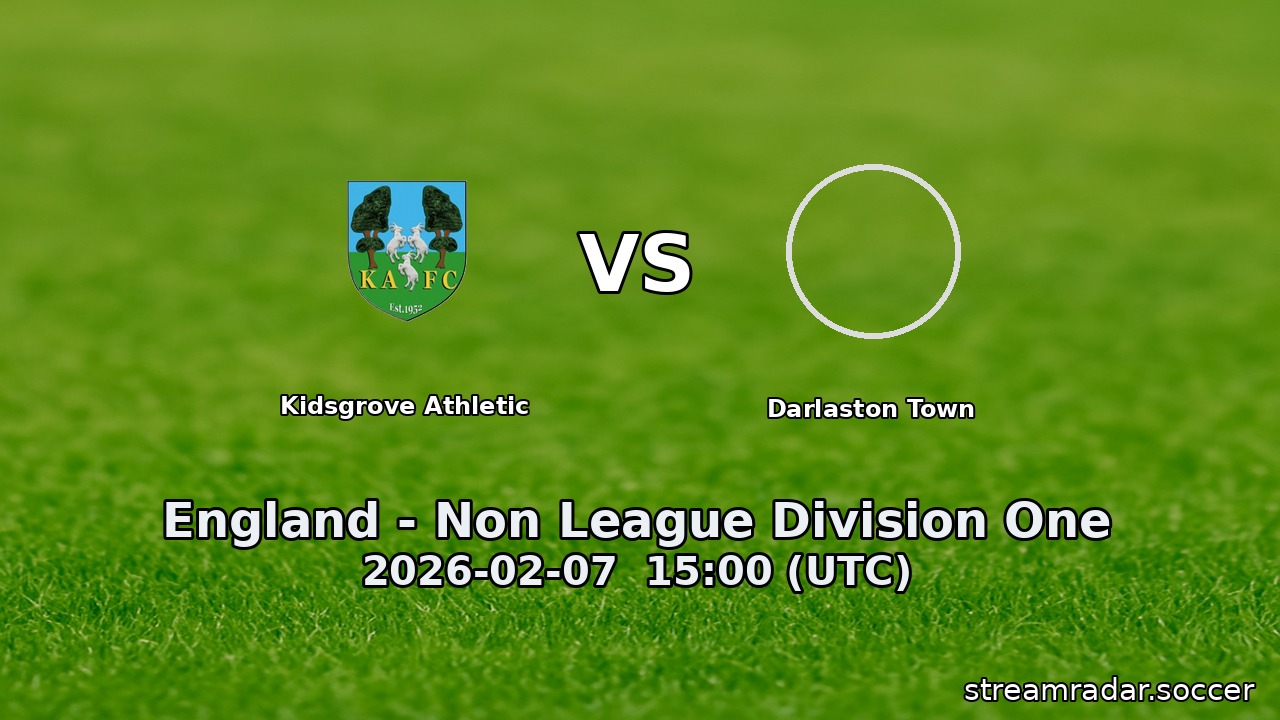 Kidsgrove Athletic vs Darlaston Town
