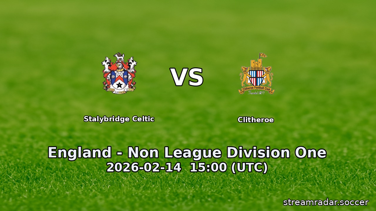 Stalybridge Celtic vs Clitheroe