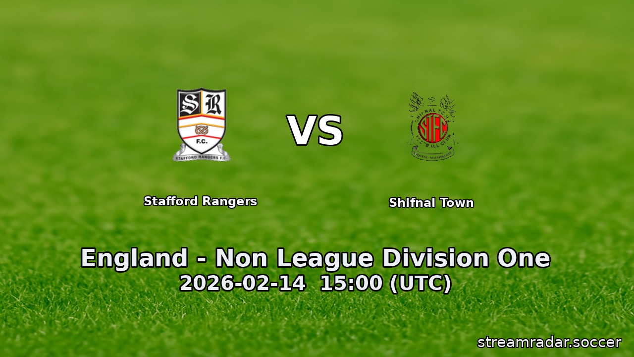 Stafford Rangers vs Shifnal Town