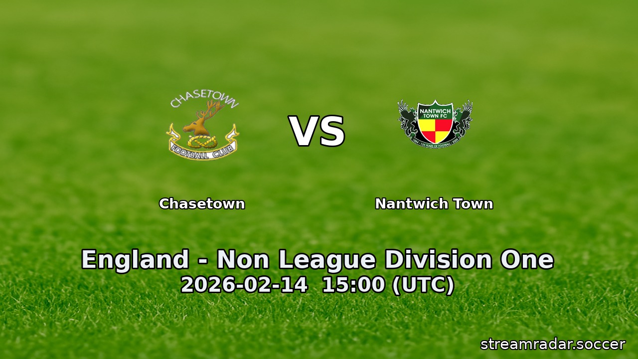 Chasetown vs Nantwich Town