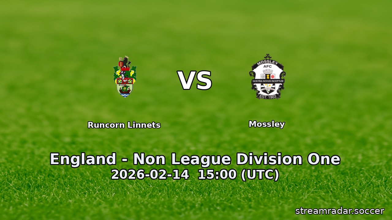 Runcorn Linnets vs Mossley