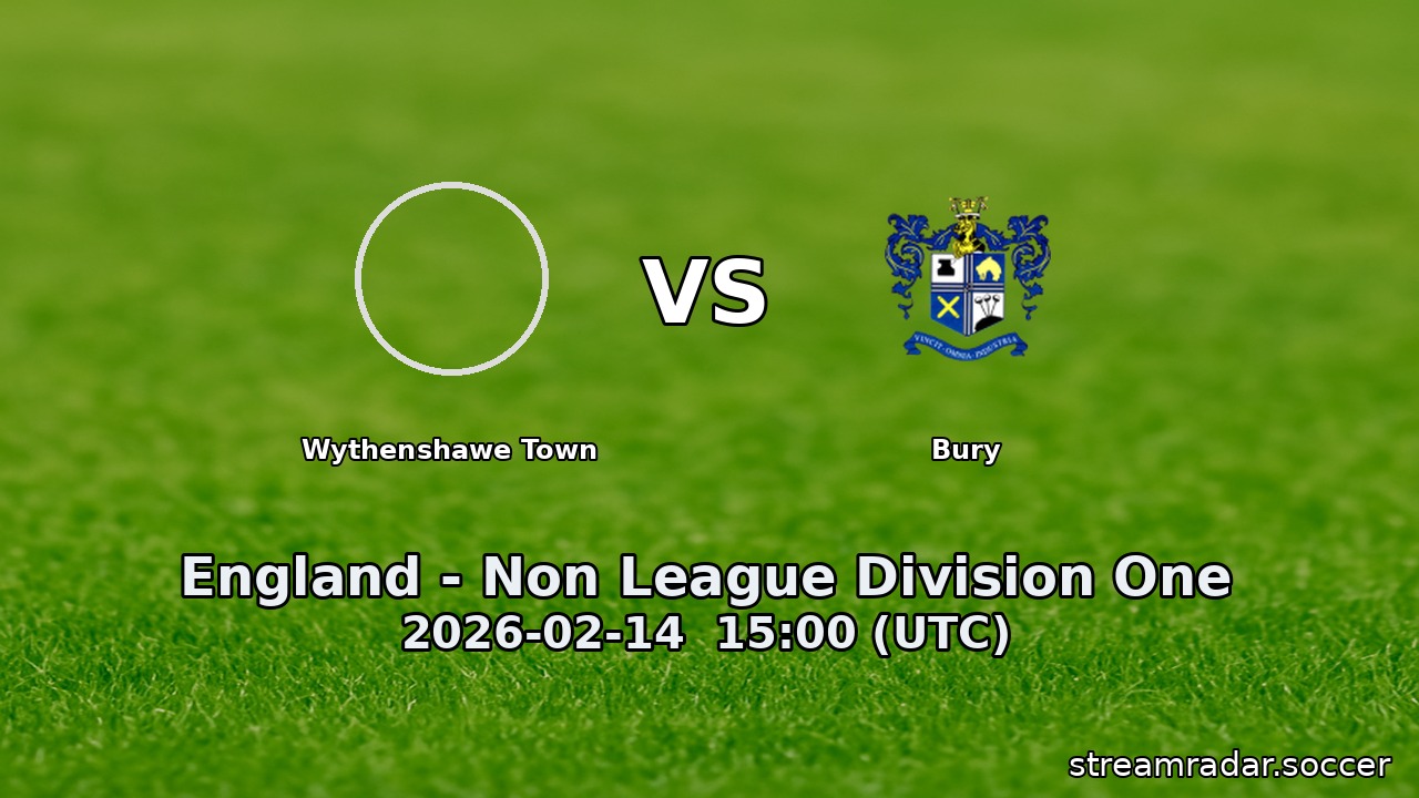 Wythenshawe Town vs Bury