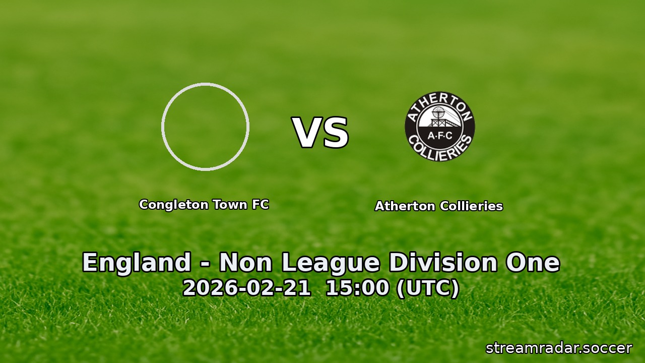 Congleton Town FC vs Atherton Collieries