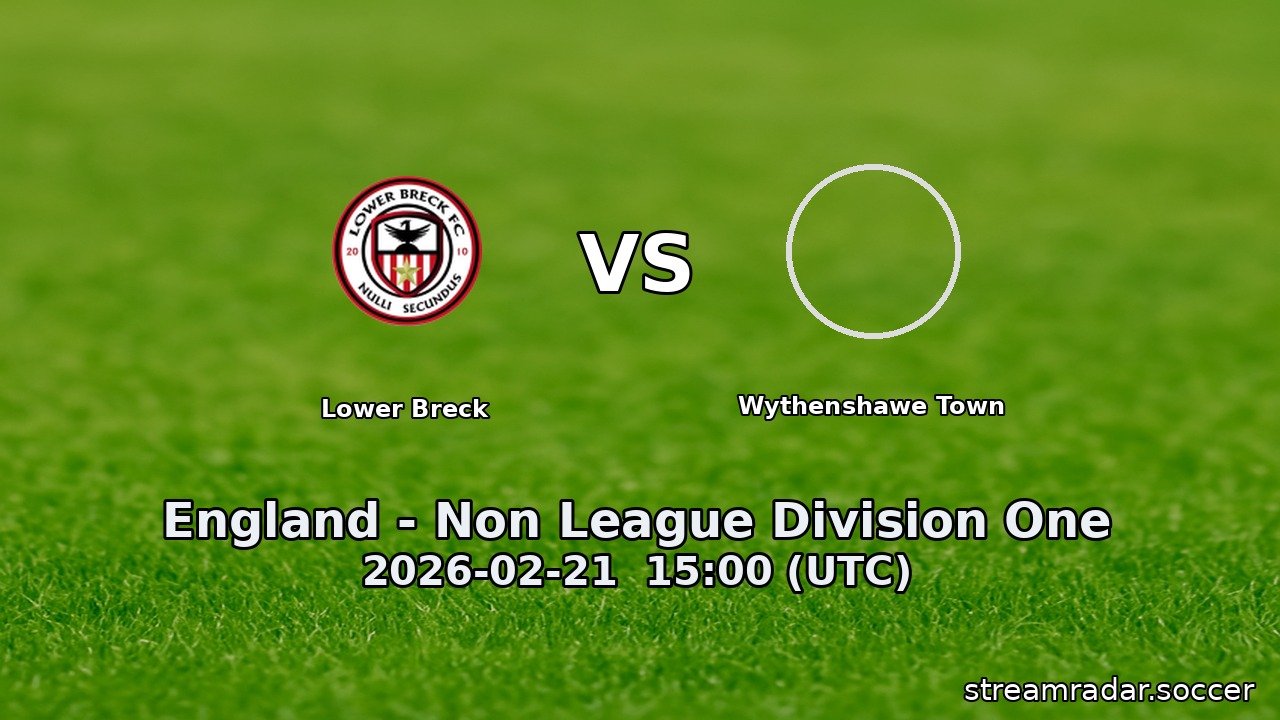 Lower Breck vs Wythenshawe Town