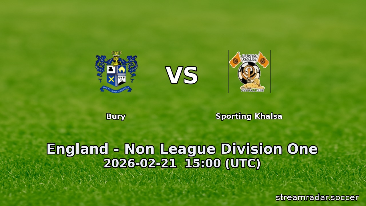 Bury vs Sporting Khalsa