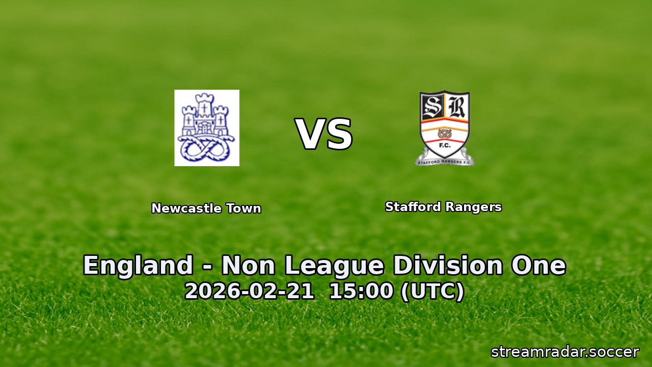 Newcastle Town vs Stafford Rangers