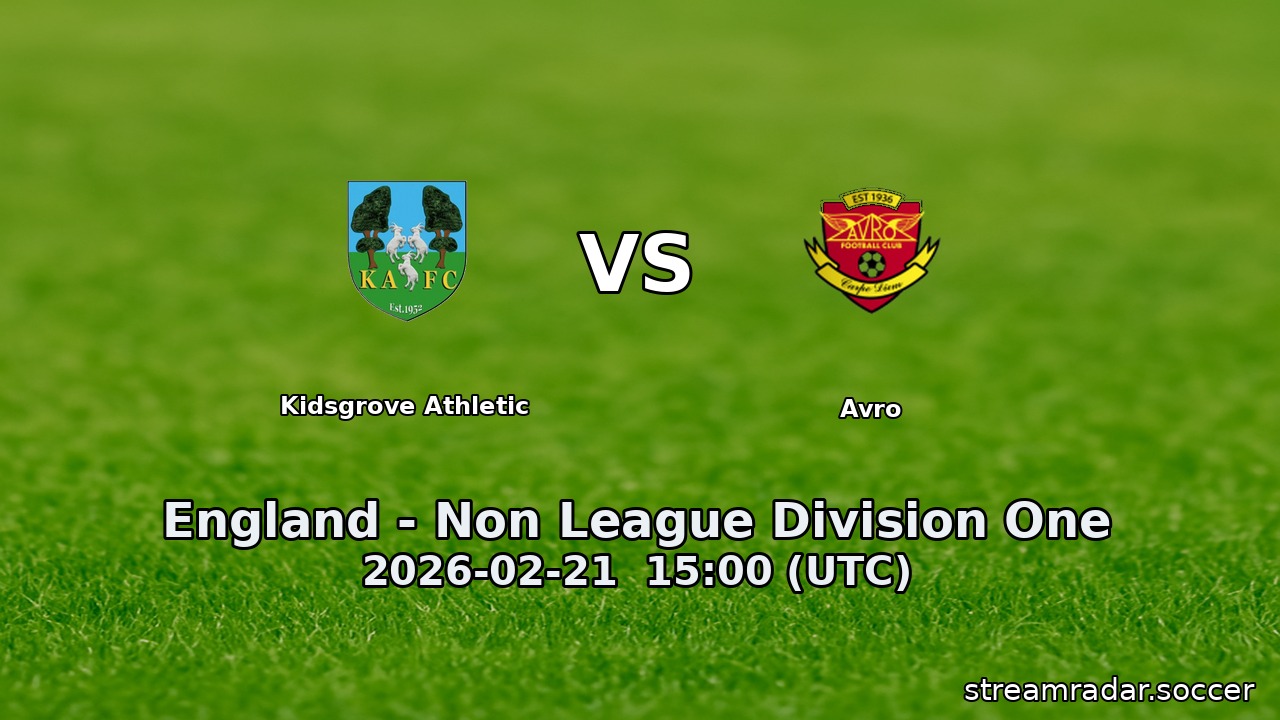 Kidsgrove Athletic vs Avro