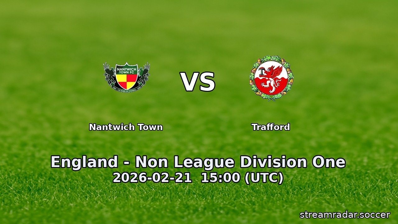 Nantwich Town vs Trafford