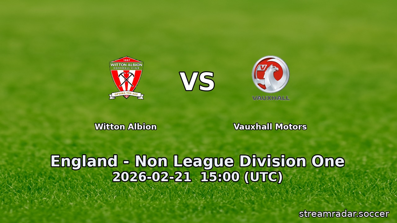 Witton Albion vs Vauxhall Motors