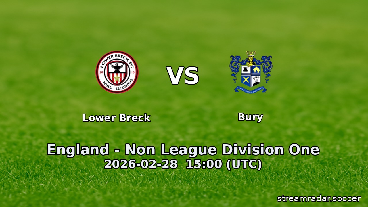 Lower Breck vs Bury