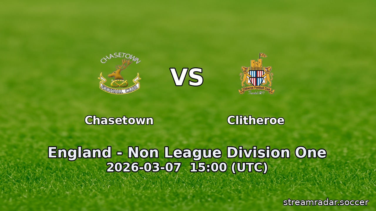 Chasetown vs Clitheroe