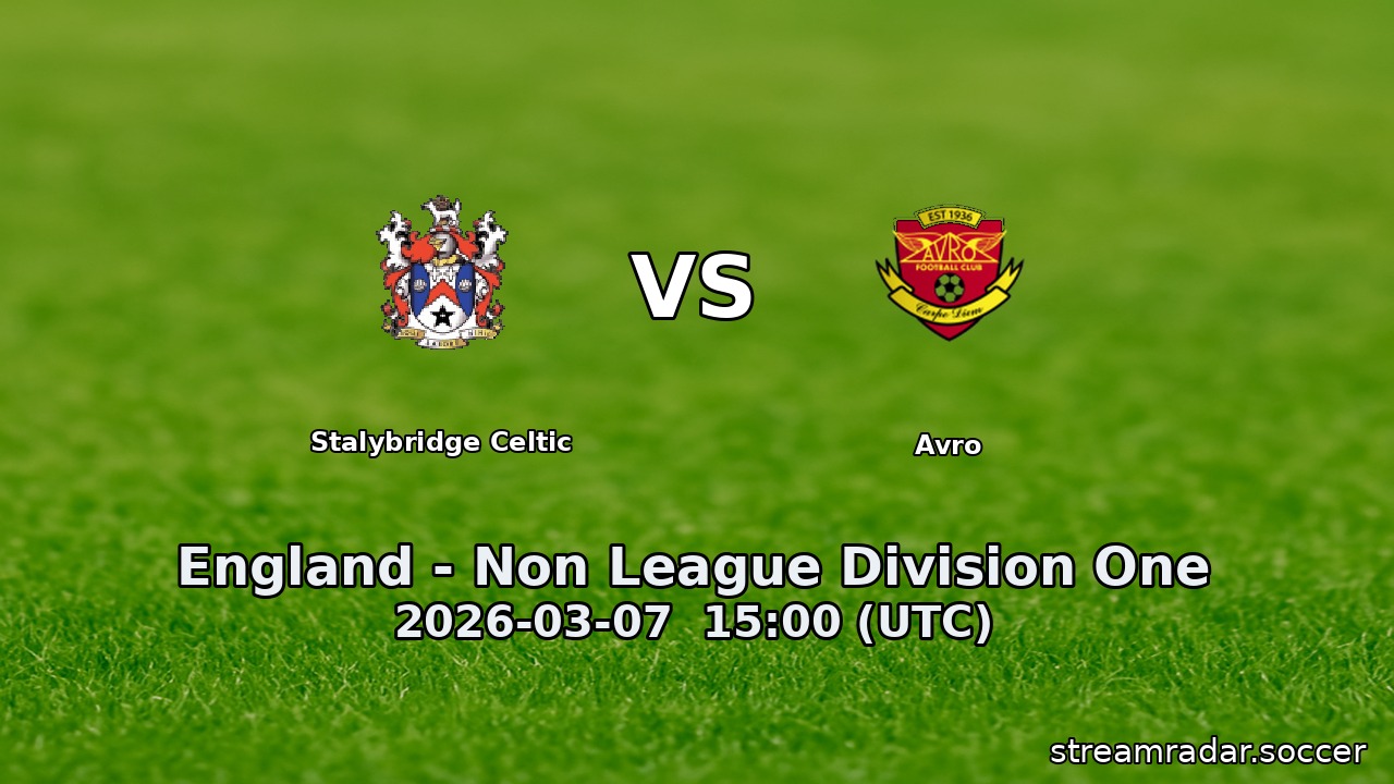 Stalybridge Celtic vs Avro