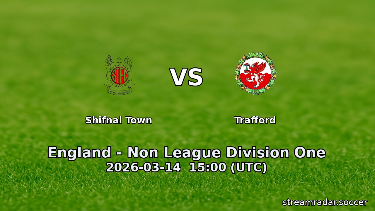 Shifnal Town vs Trafford