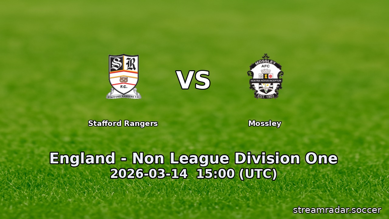 Stafford Rangers vs Mossley