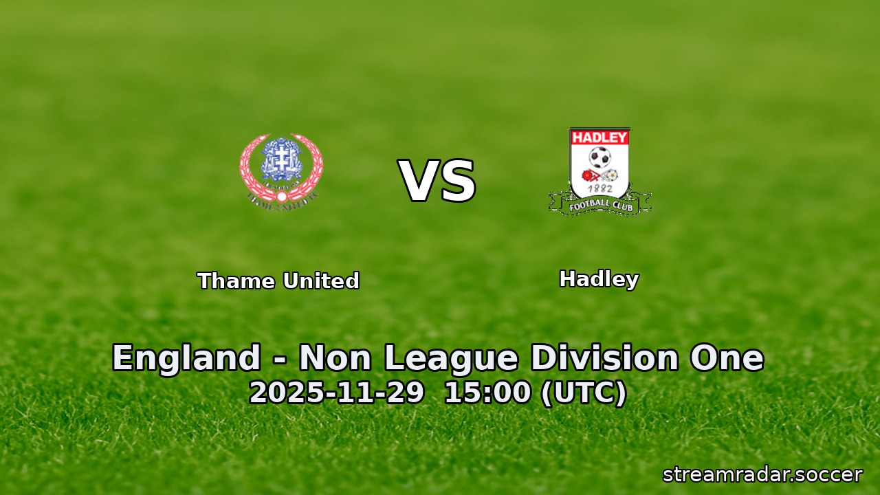 Thame United vs Hadley