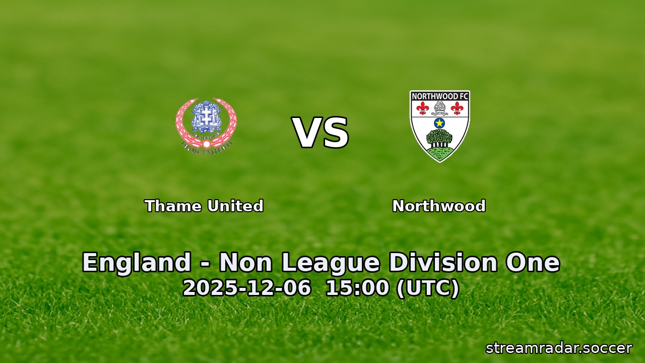 Thame United vs Northwood