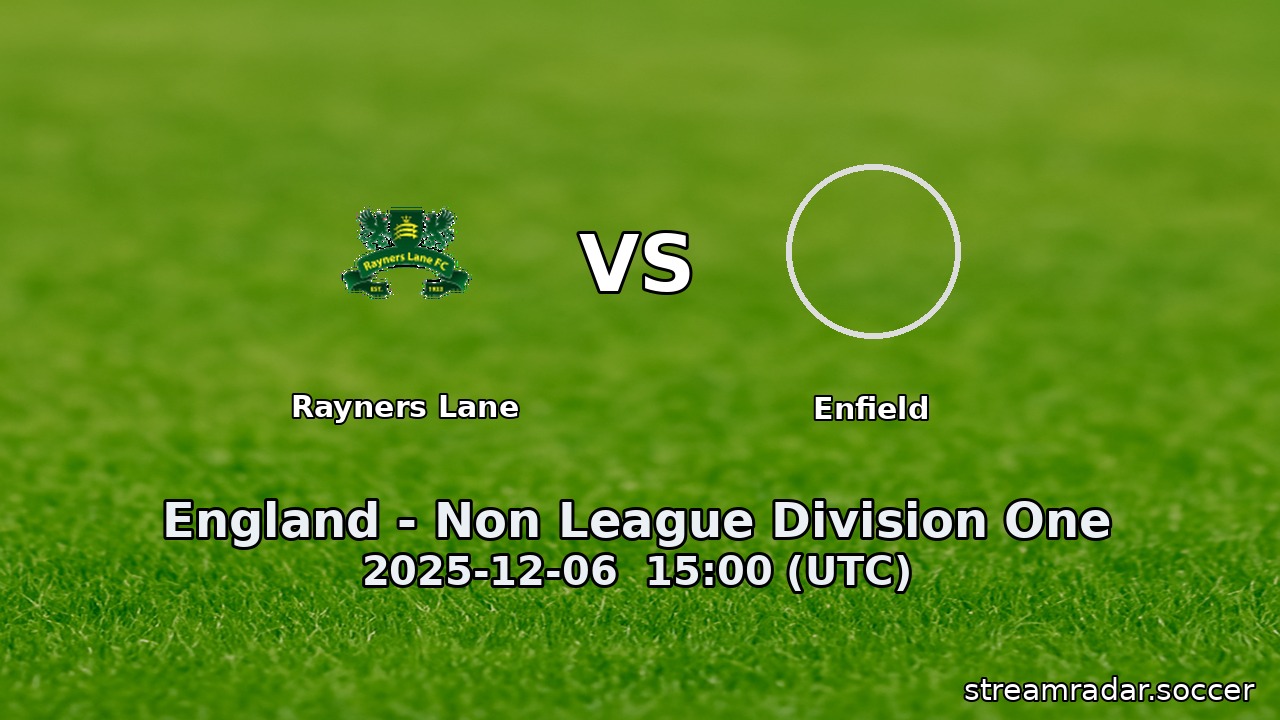 Rayners Lane vs Enfield
