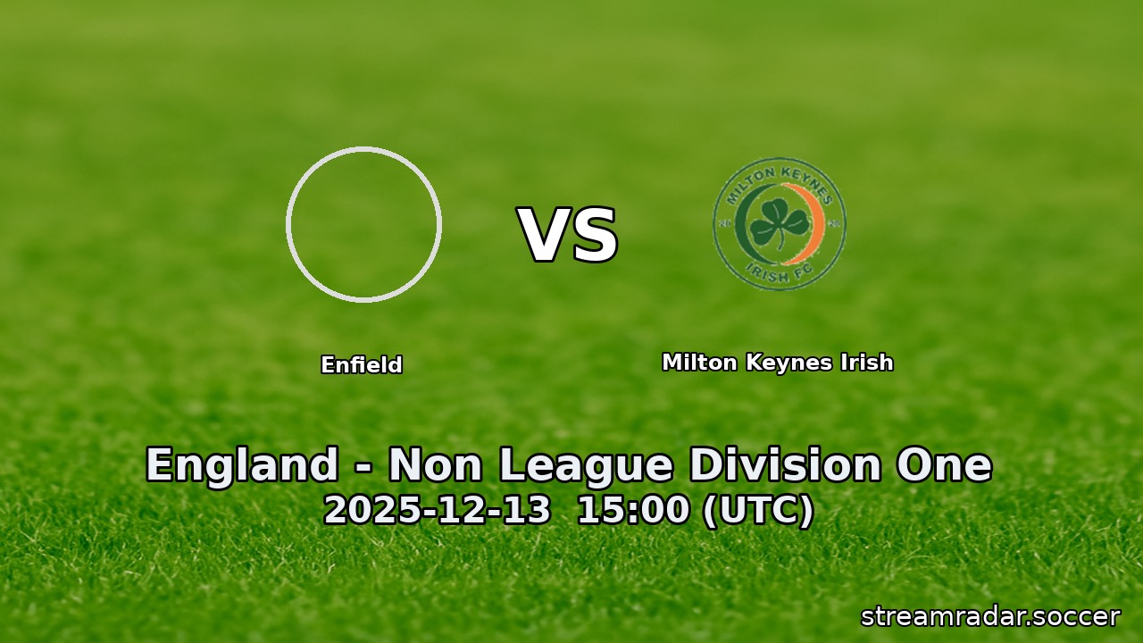 Enfield vs Milton Keynes Irish