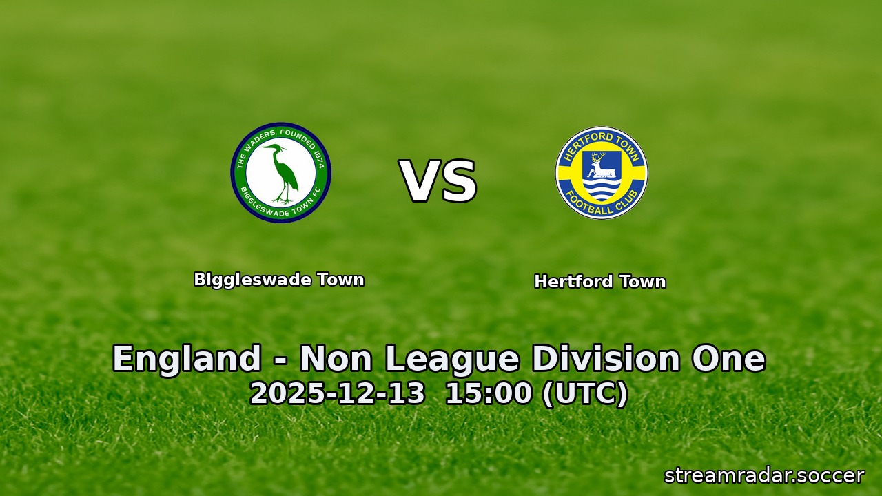 Biggleswade Town vs Hertford Town