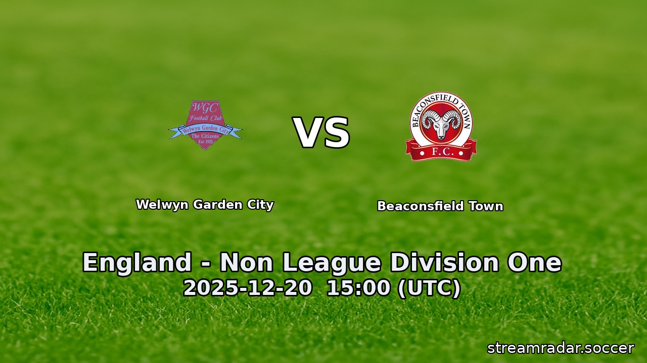 Welwyn Garden City vs Beaconsfield Town