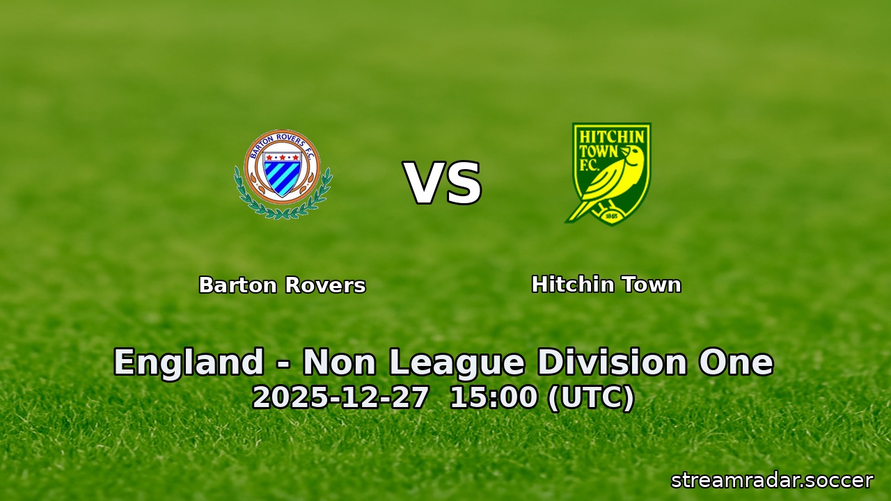 Barton Rovers vs Hitchin Town