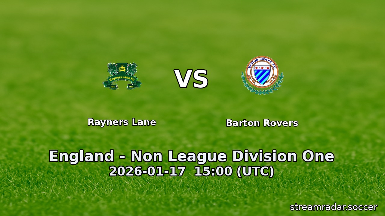 Rayners Lane vs Barton Rovers