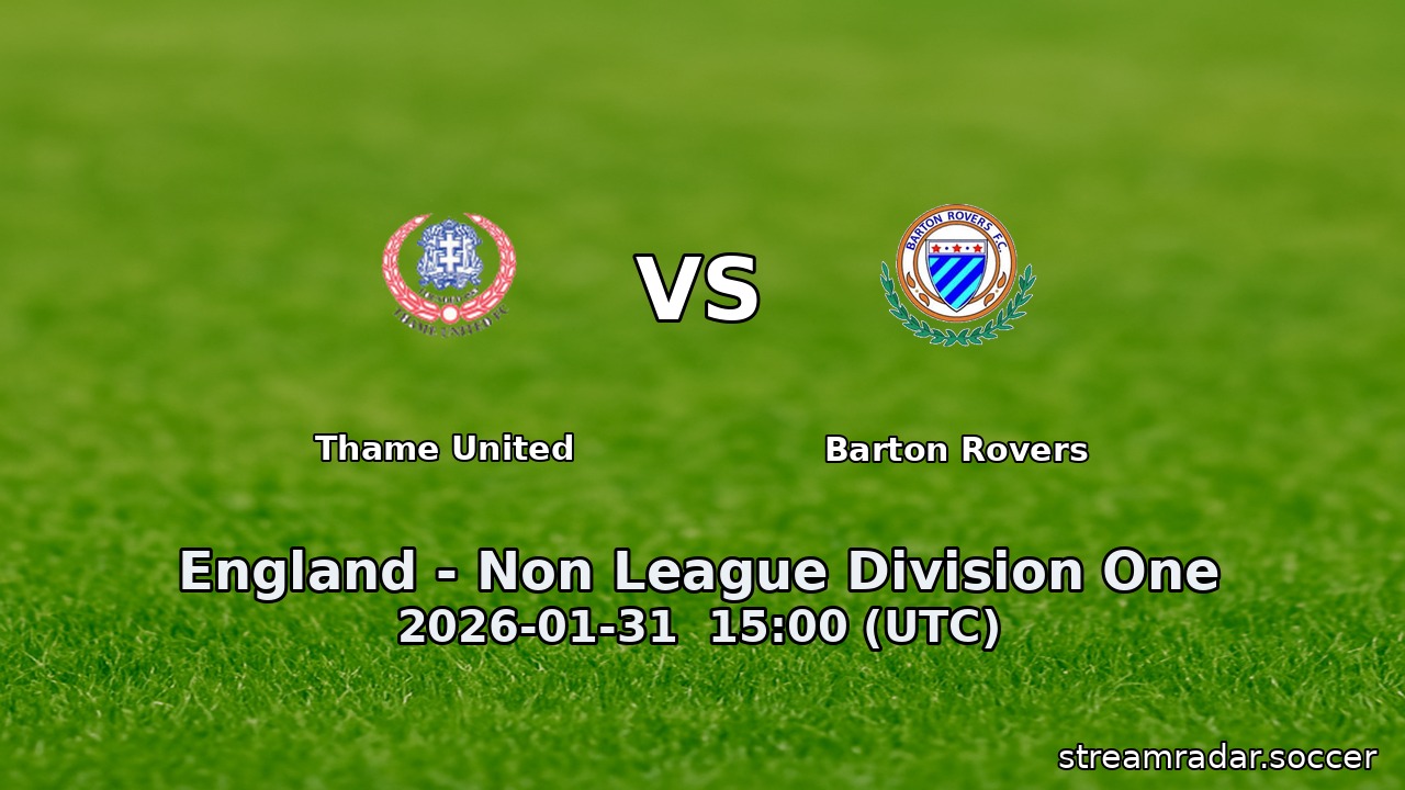 Thame United vs Barton Rovers