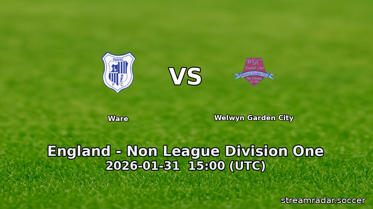 Ware vs Welwyn Garden City