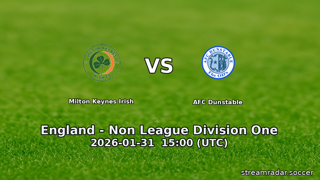 Milton Keynes Irish vs AFC Dunstable