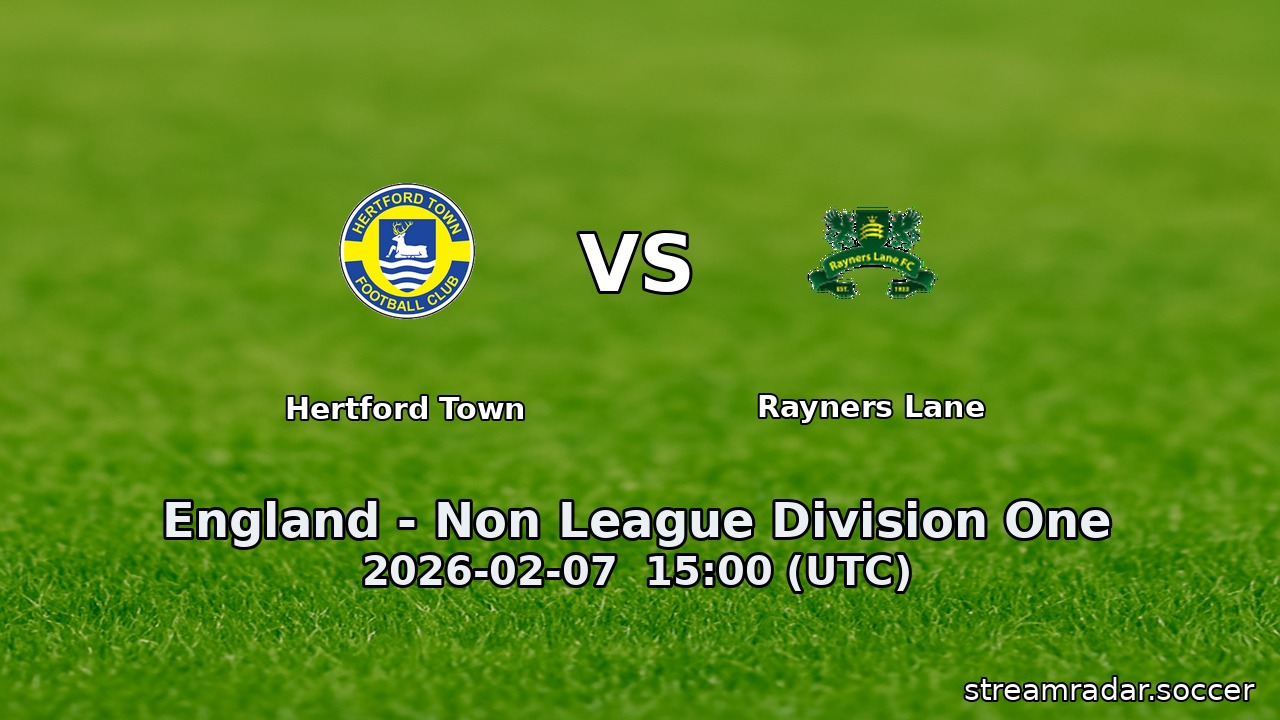 Hertford Town vs Rayners Lane