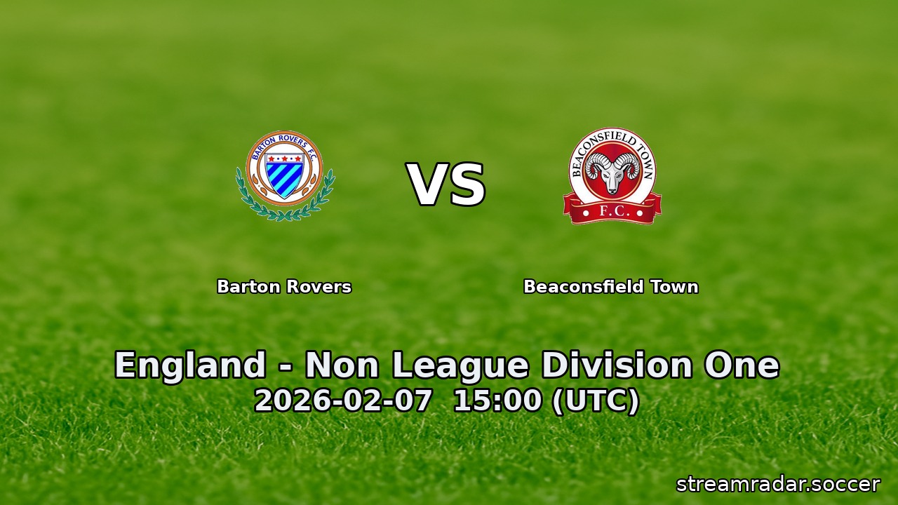 Barton Rovers vs Beaconsfield Town