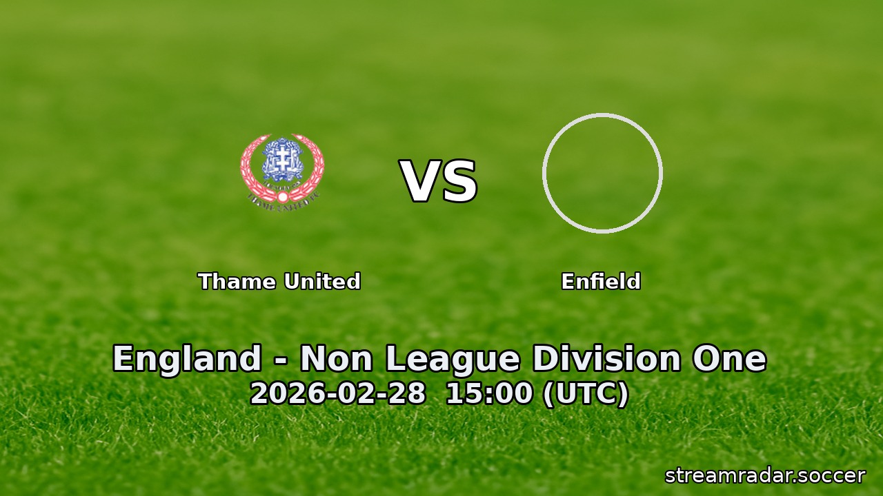 Thame United vs Enfield