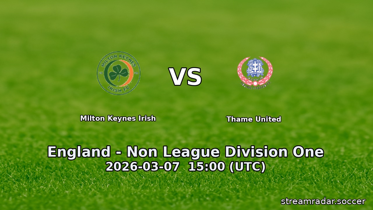 Milton Keynes Irish vs Thame United